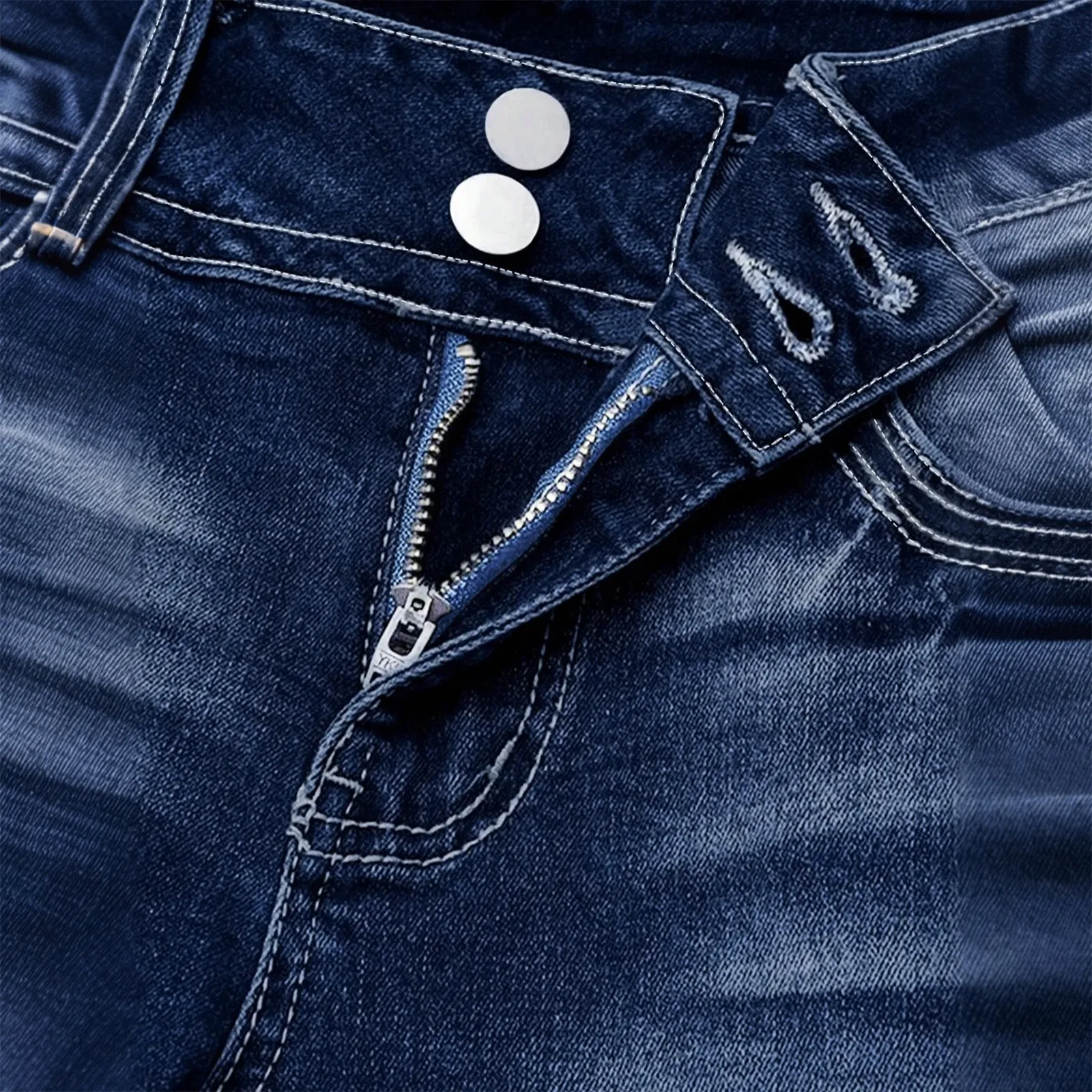 Jean évasé pour femme, pantalon en Denim, coupe cintrée, tendance, Chic, délavé, point contrasté moderne, bas en Denim, jean élégant