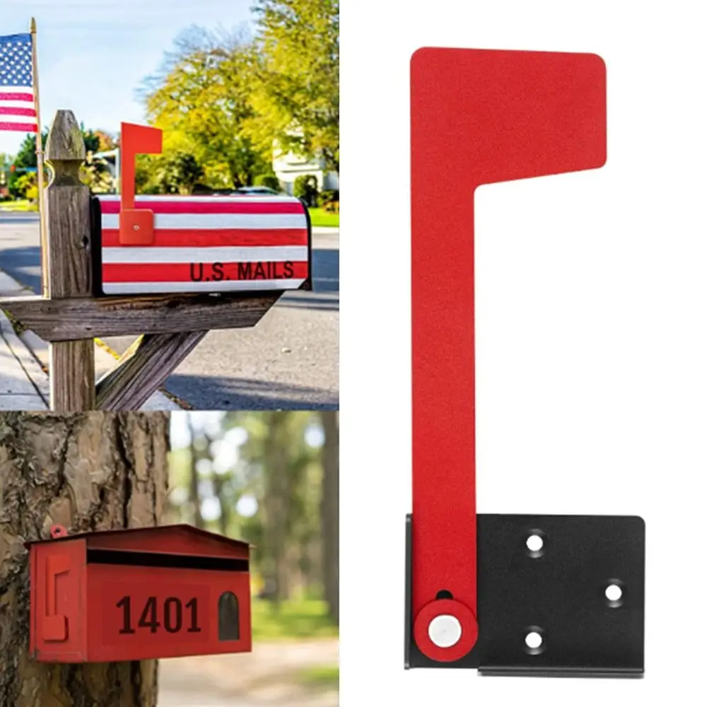 Universal Red Mailbox Flag Length: 19cm Wall-Mount Postbox Sign Repair Easy To Install Replacement Kits