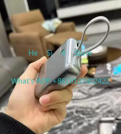 3C Certified 20000mAh Power Bank 2025 Built-in Cable Fast Charge Portable Plane-safe