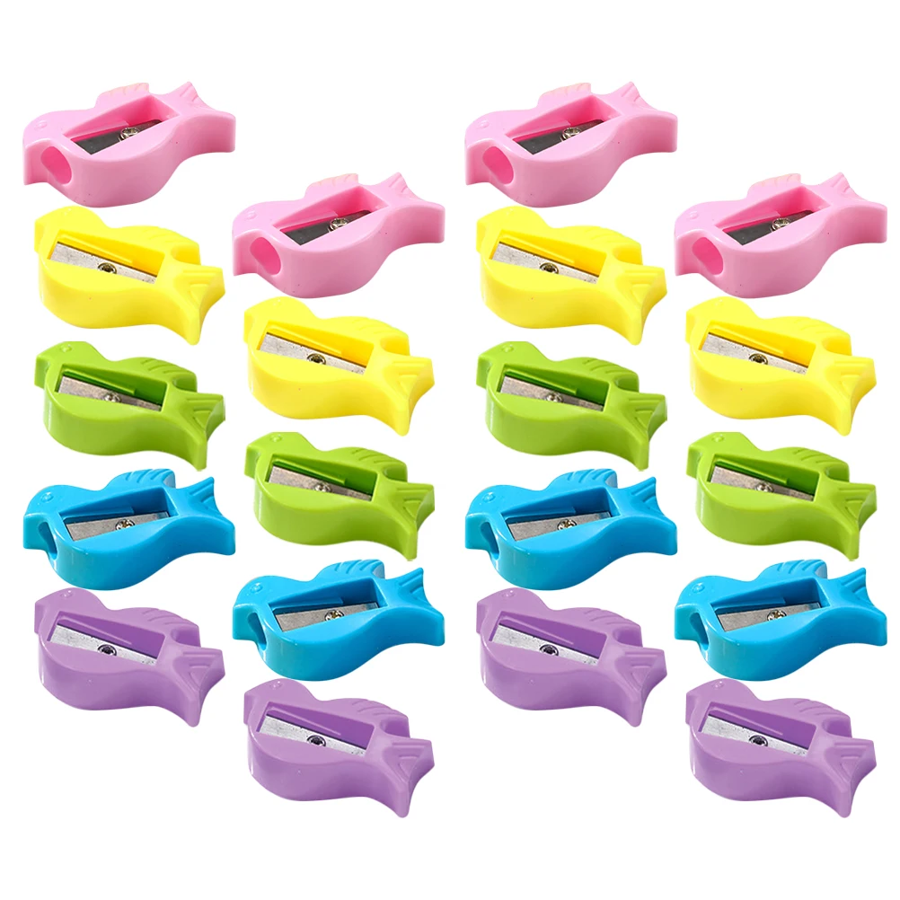 

50pcs Pencil Sharpener Plastic Manual School Pencil Sharpeners Manual Supplies Gifts Adjustable Tip Thickness Long Point