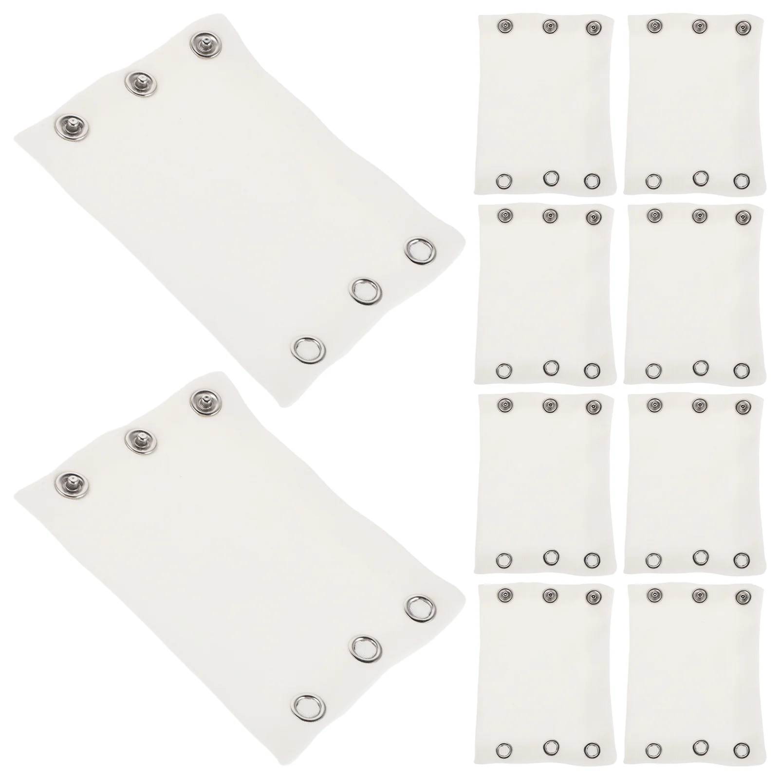 

10pcs Bodysuit Extenders Cotton Snap Pads For Toddler Jumpsuits Length Extension Newborn Baby Clothing Adjustable Soft White