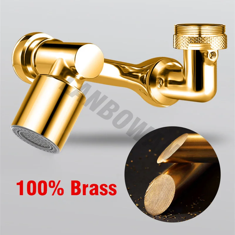 Brass 1080° Rotatable Faucet Spray Head Wash Basin Kitchen Tap Extender Adapter Universal Splash Filter Nozzle Faucets Sprayer