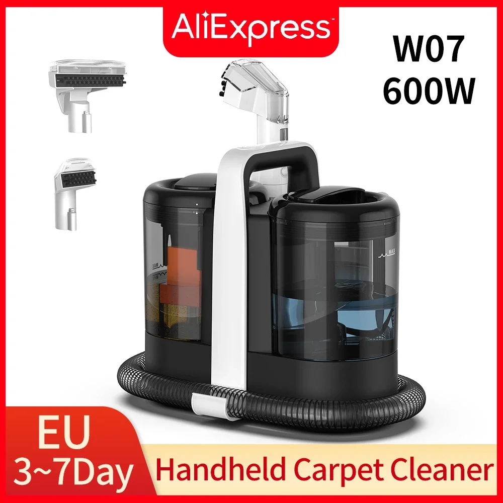 W07 Spot Cleaner 600W 15KPa Handheld Carpet Cleaner for Sofa Curtain Spray Suction Integrated Machine Clean Machine