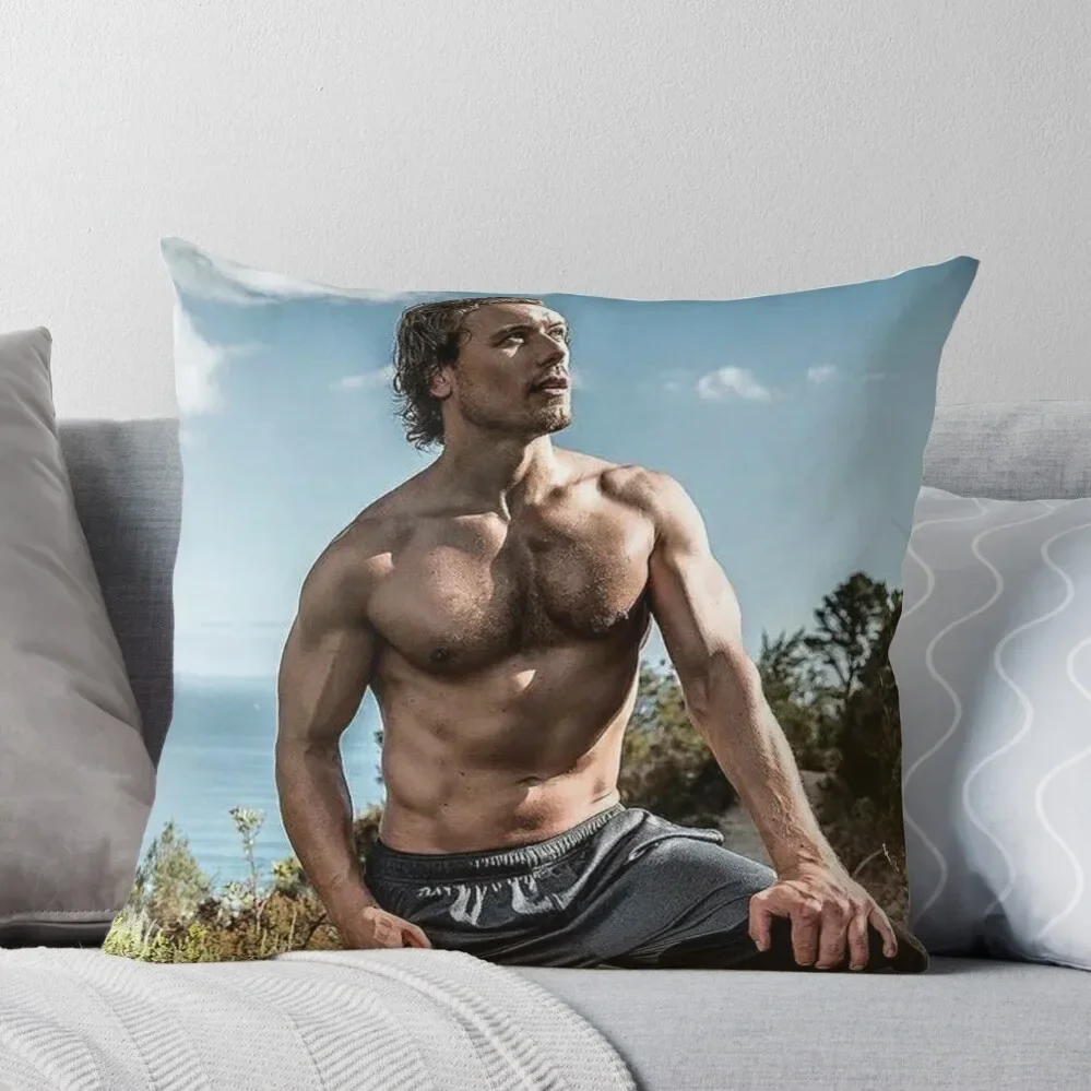 Sam Heughan Throw Pillow Sofa Decorative Covers home decor items luxury sofa pillows Anime Pillow