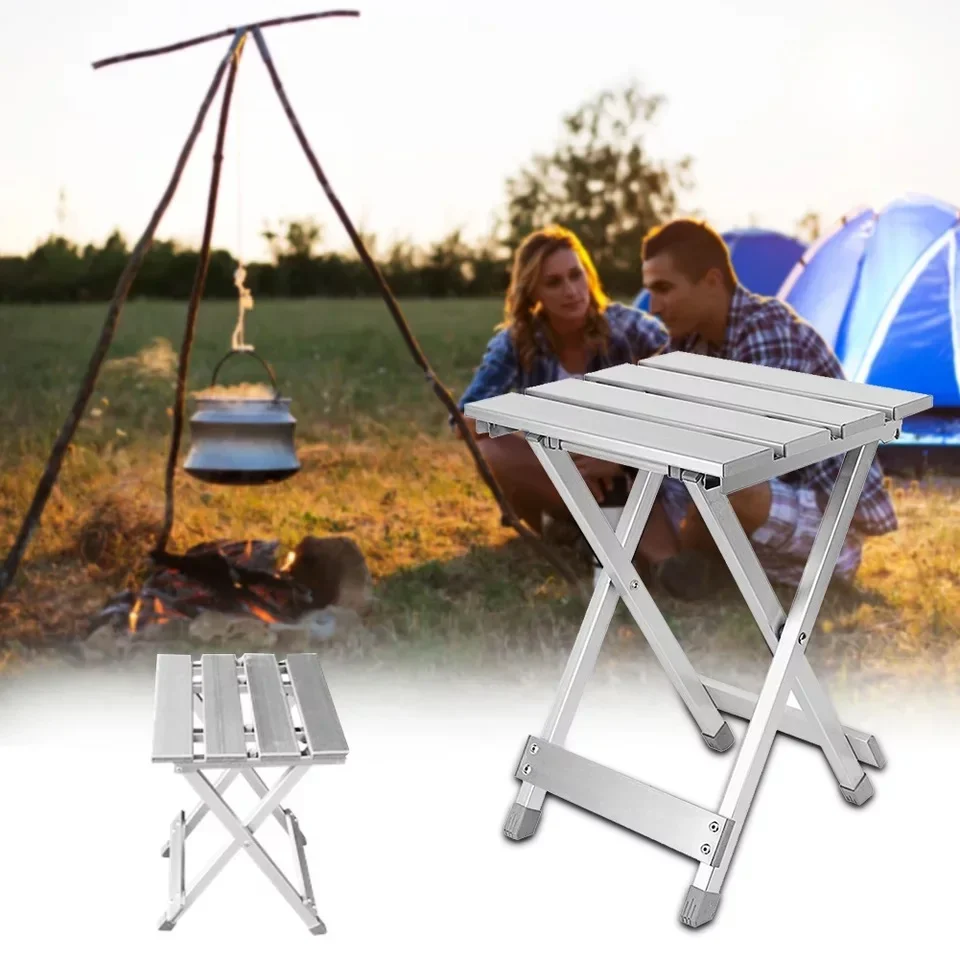 Hiking Scratch Resistant Folding Stool Fishing Outdoor Aluminum Alloy Convenient High Intensity Camping Portable Chair Non Slip