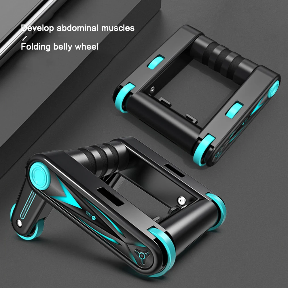 Rueda Abdominal plegable para hombre, rueda enrollable para ab, soporte de realce para Fitness en casa para mujer