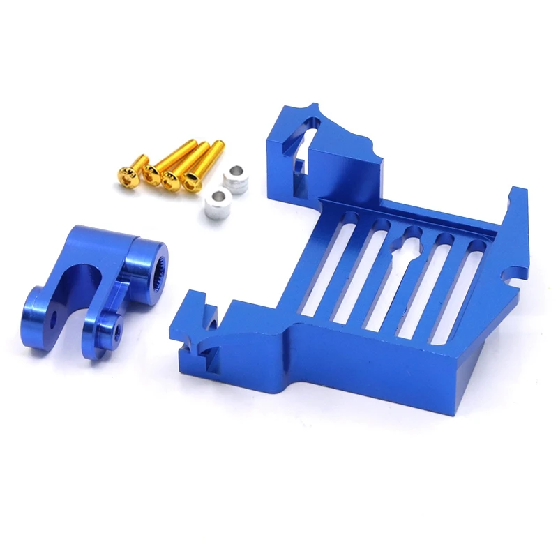 Metal Steering Servo Arm Steering Steering Gear Bracket Base for 1/5 Traxxas XMaxx X-Maxx RC Car Parts,Blue