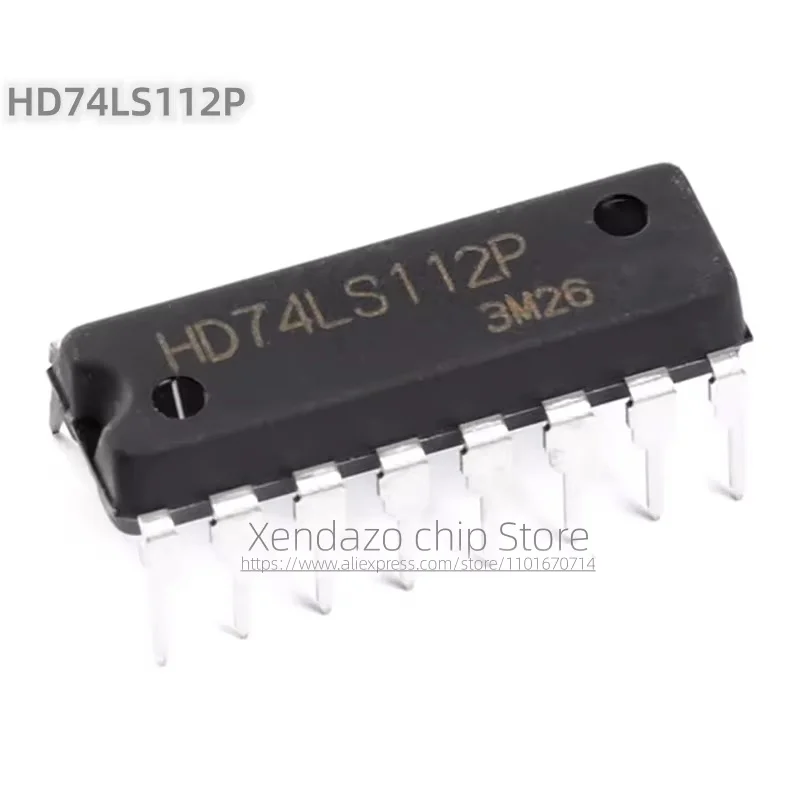 5pcs/lot HD74LS112P DIP-16 package Original genuine Dual J-K trigger chip with preset clearing negative trigger