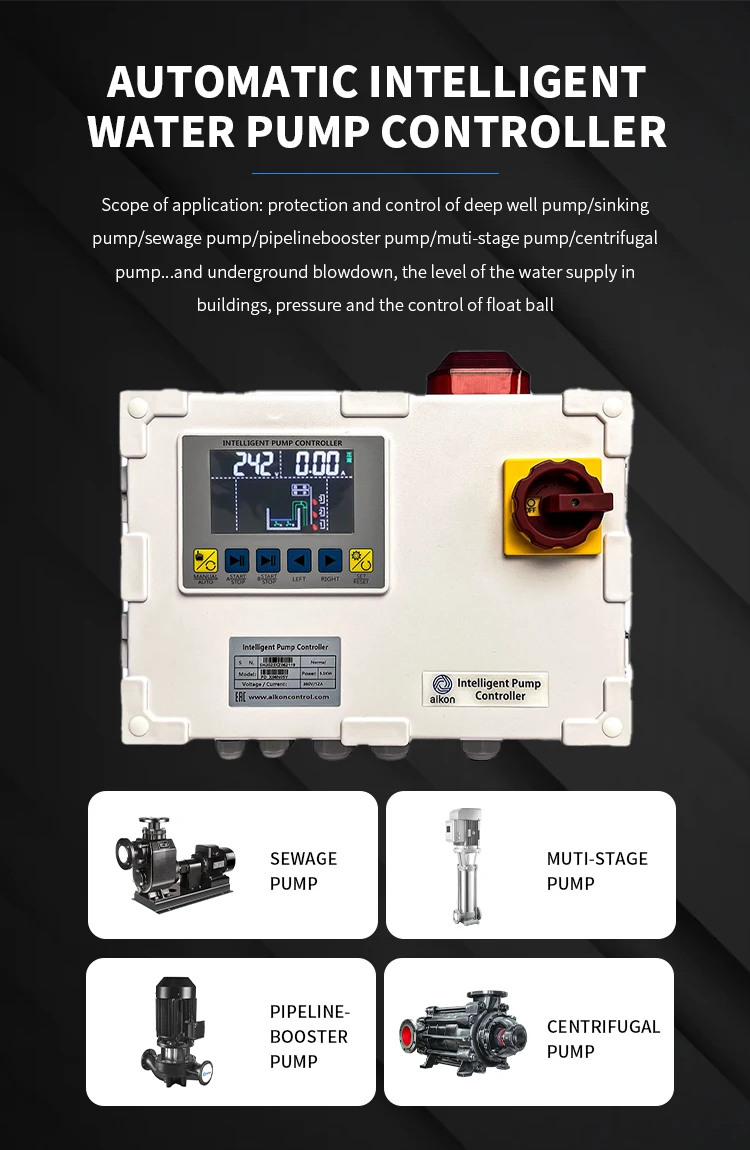 Aikon PDX Series Automatic Identification Current Setting Function Sewage Pump Controller