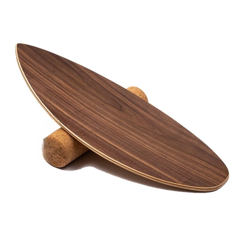 

Walnut sticky fish balance board, wooden fitness board, ski yoga training balance board, curved board
