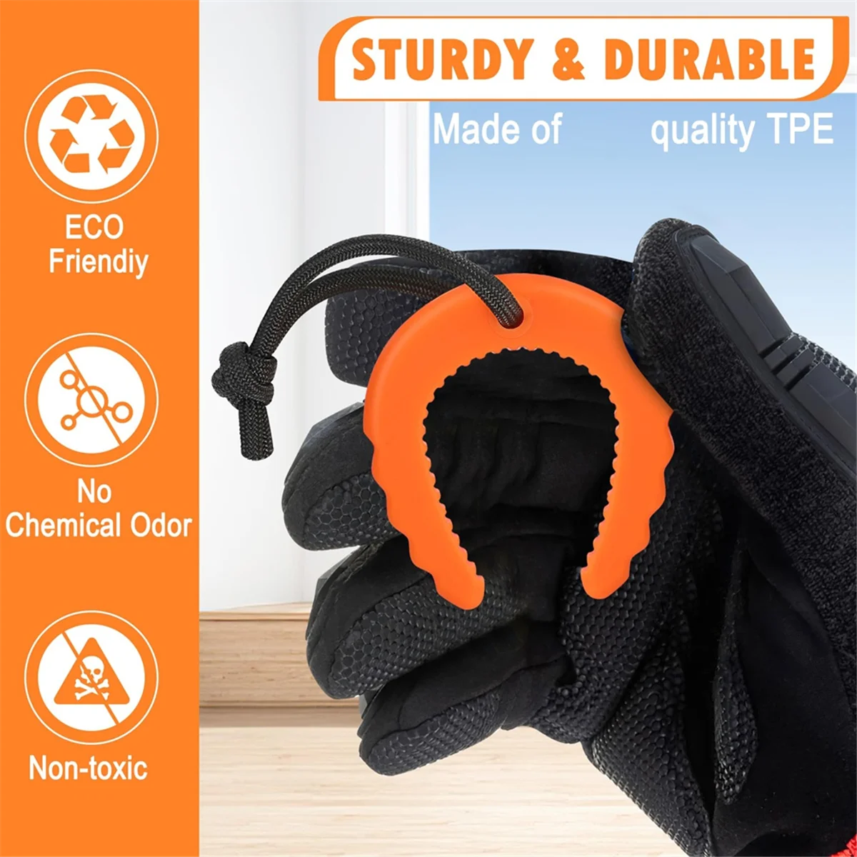 

AA98 4 Pack First Responder Door Stops,Door Jam for Law Enforcement,Emergency Medical ,Door Stoppers Wedge Orange