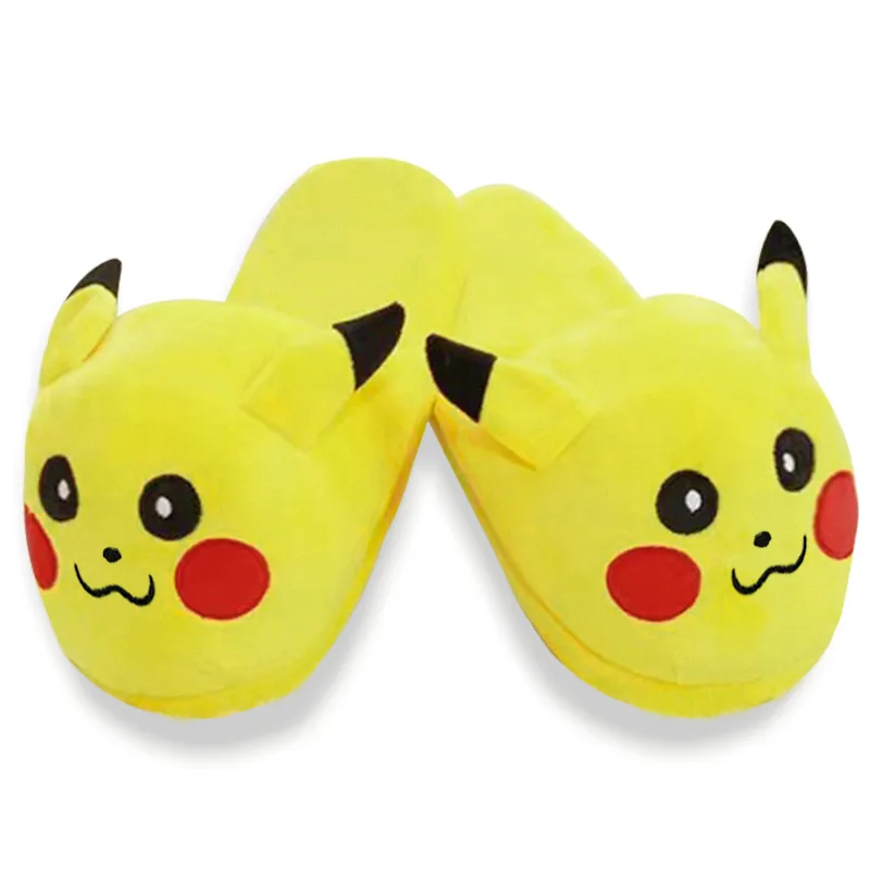 Pokemon Pikachu Eevee Snorlax Squirtle Indoor Slippers Flat Home Cute Cartoon Slippers Unisex Couple Animal Warm Non-slip Shoes