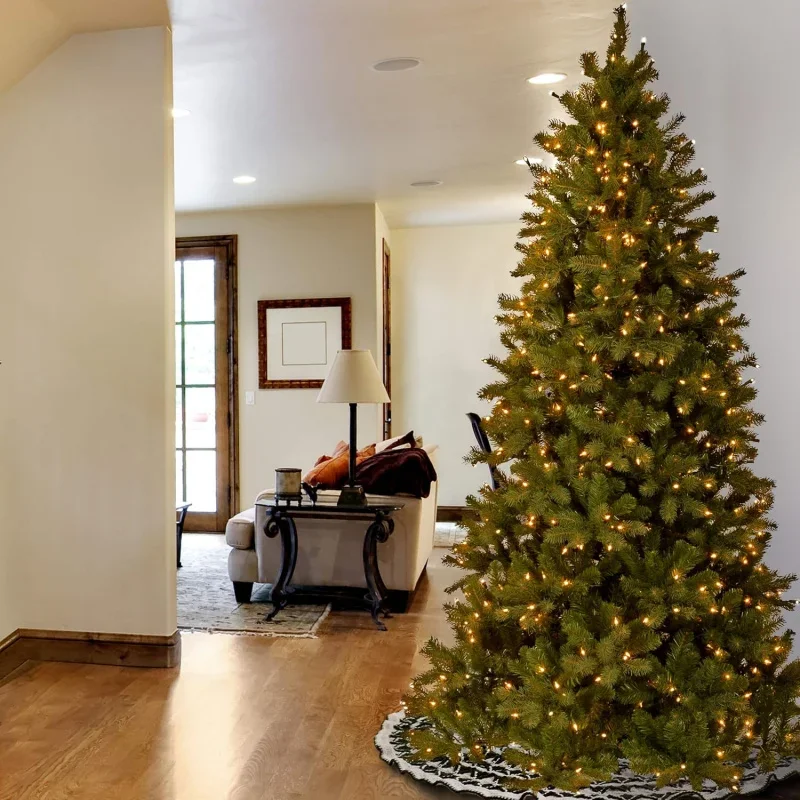 Pre-Lit 'Feel Real' Artificial Christmas Garland, Green, Liberty Pine, White Lights, Decorated With Pine Cones, Frosted Branches