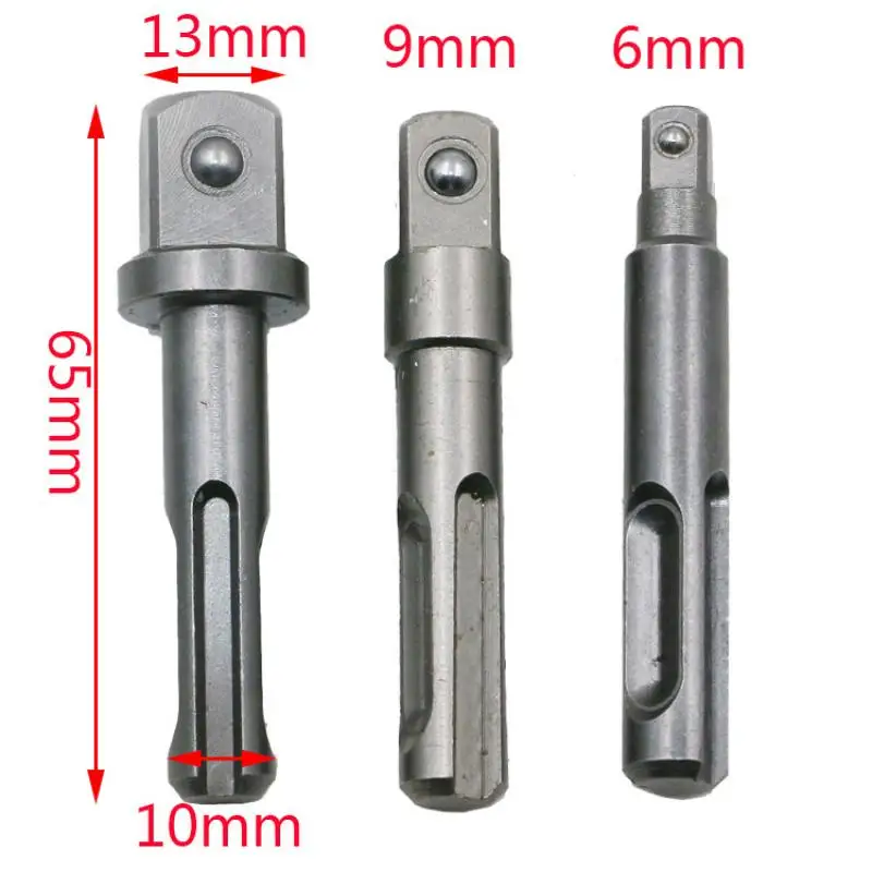 3pcs Diamond Core Bit Sds Arbor For Electric Hammer  Diamond Core Bit Adapter Sds Arbor 1/2(12.7mm),3/8(9.5mm),1/4(6.35mm)