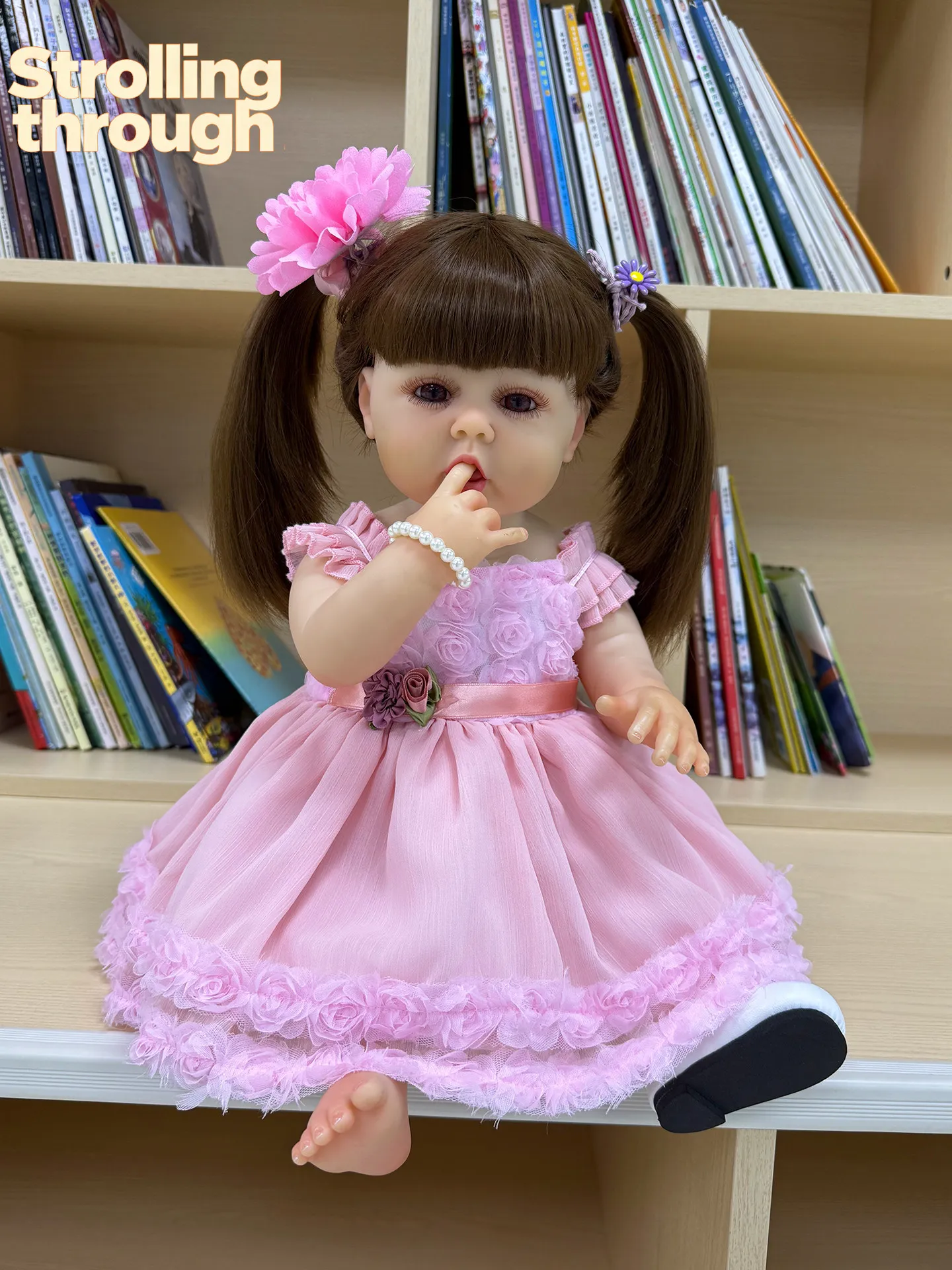 

Детская кукла-компаньон розового цвета, силиконовая кукла-имитация девочки, мягкая кукла с искусственным интеллектом, развивающая игрушка для девочек.