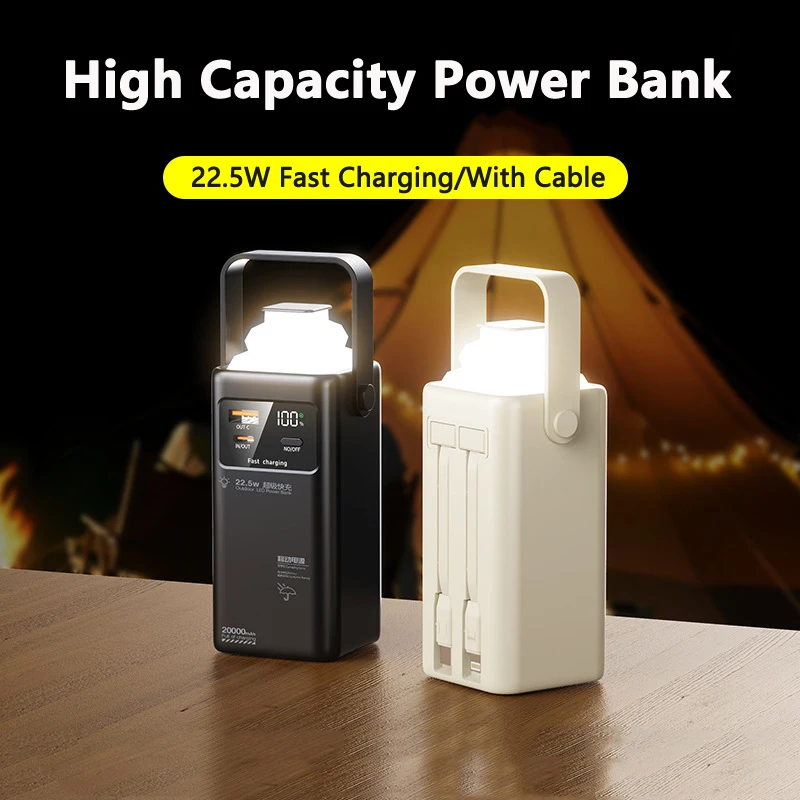 

Power Bank 50000mAh 22.5W Fast Charging Portable Charger Powerbank for iPhone Huawei Xiaomi Samsung External Spare Battery Pack