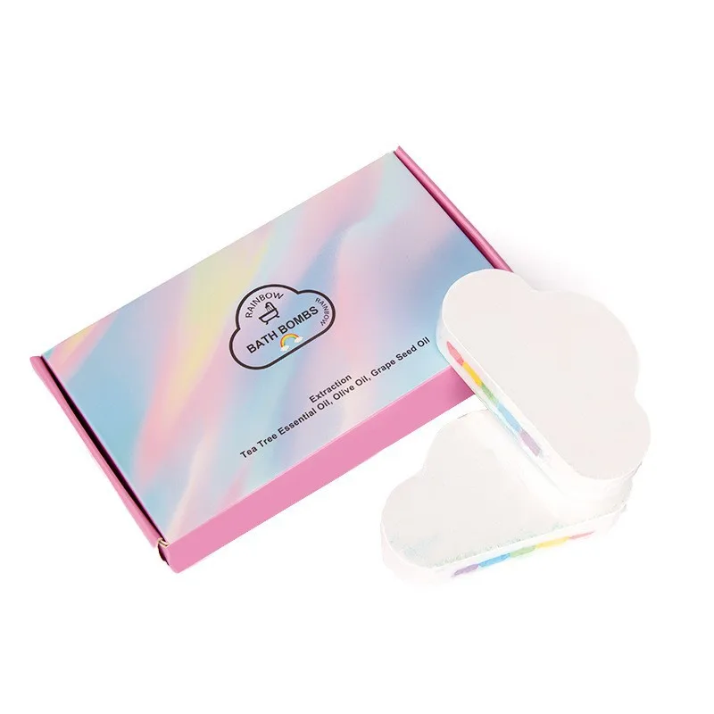 120g Rainbow Cloud Badzout Explosieve Bal Levendige Kleur Hydrateren Droge Huid Handig Gemakkelijk Te Dragen SPA Accessoire