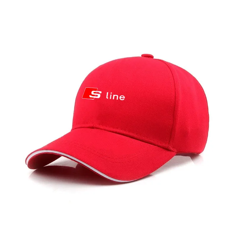 

For Audi S Line Car Emblem Snapback Baseball Cap Spring And Autumn Outdoor Sports Adjustable Casual Hats Sunscreen Hat