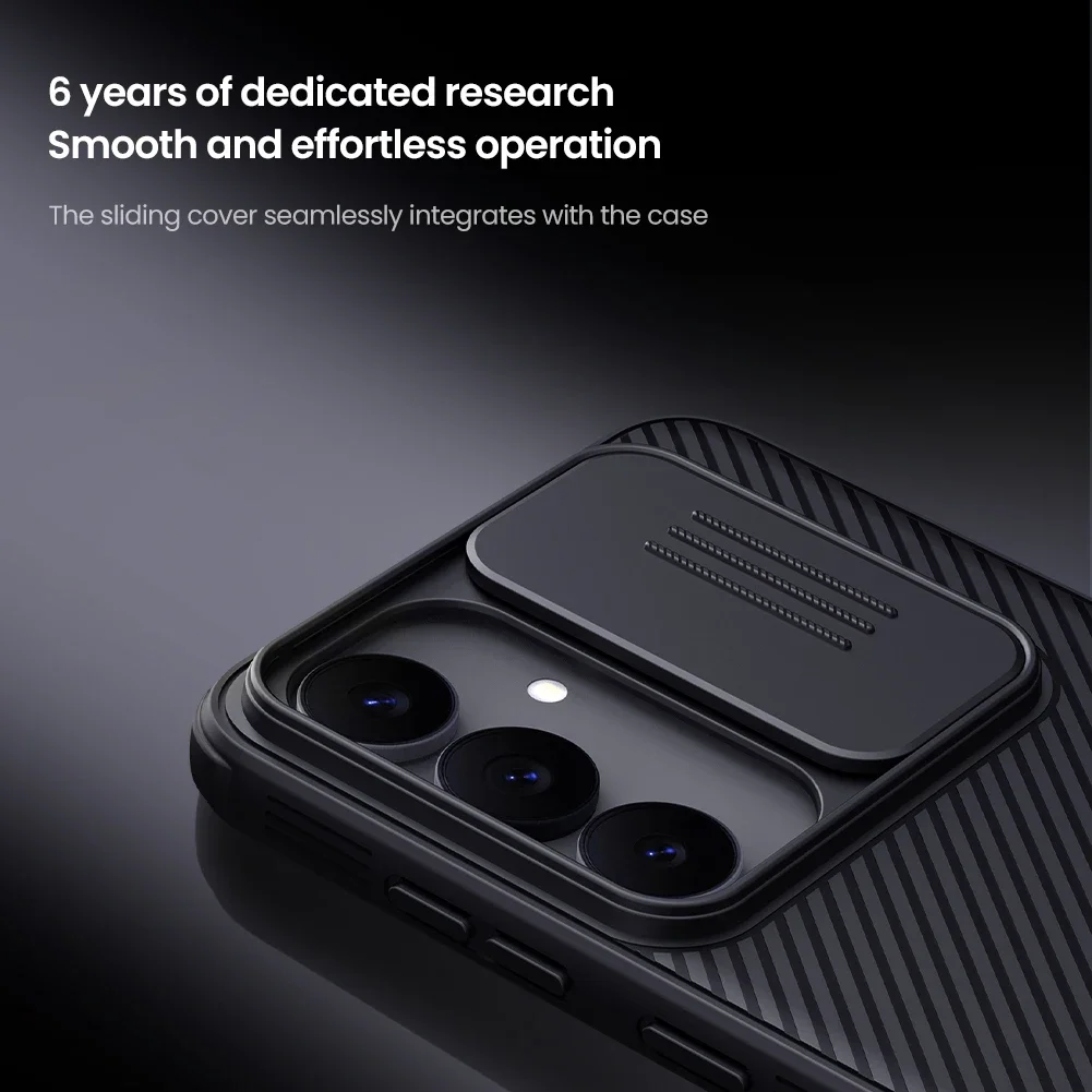 

Для Samsung Galaxy S25 FE 5G чехол Nillkin CamShield Pro ультратонкий жесткий ПК слайд-камера 360 чехлы для объектива задняя крышка защита
