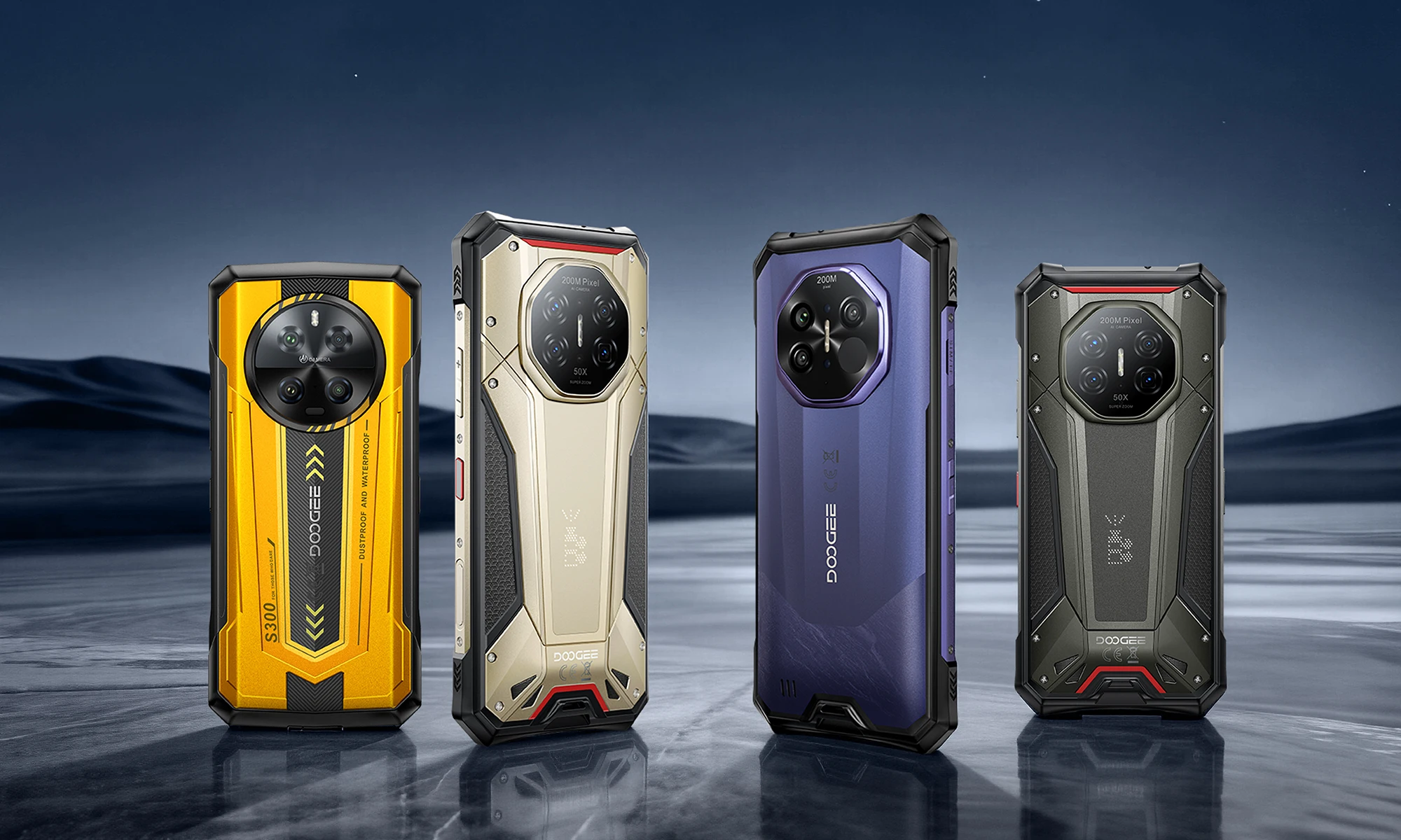 DOOGEE S300 5G Rugged Phone 6.78" FHD+ Dimensity Mediatek D7300 Mobile Phones 48GB+512GB 9000mAh 108MP Smartphone Android 16 NFC