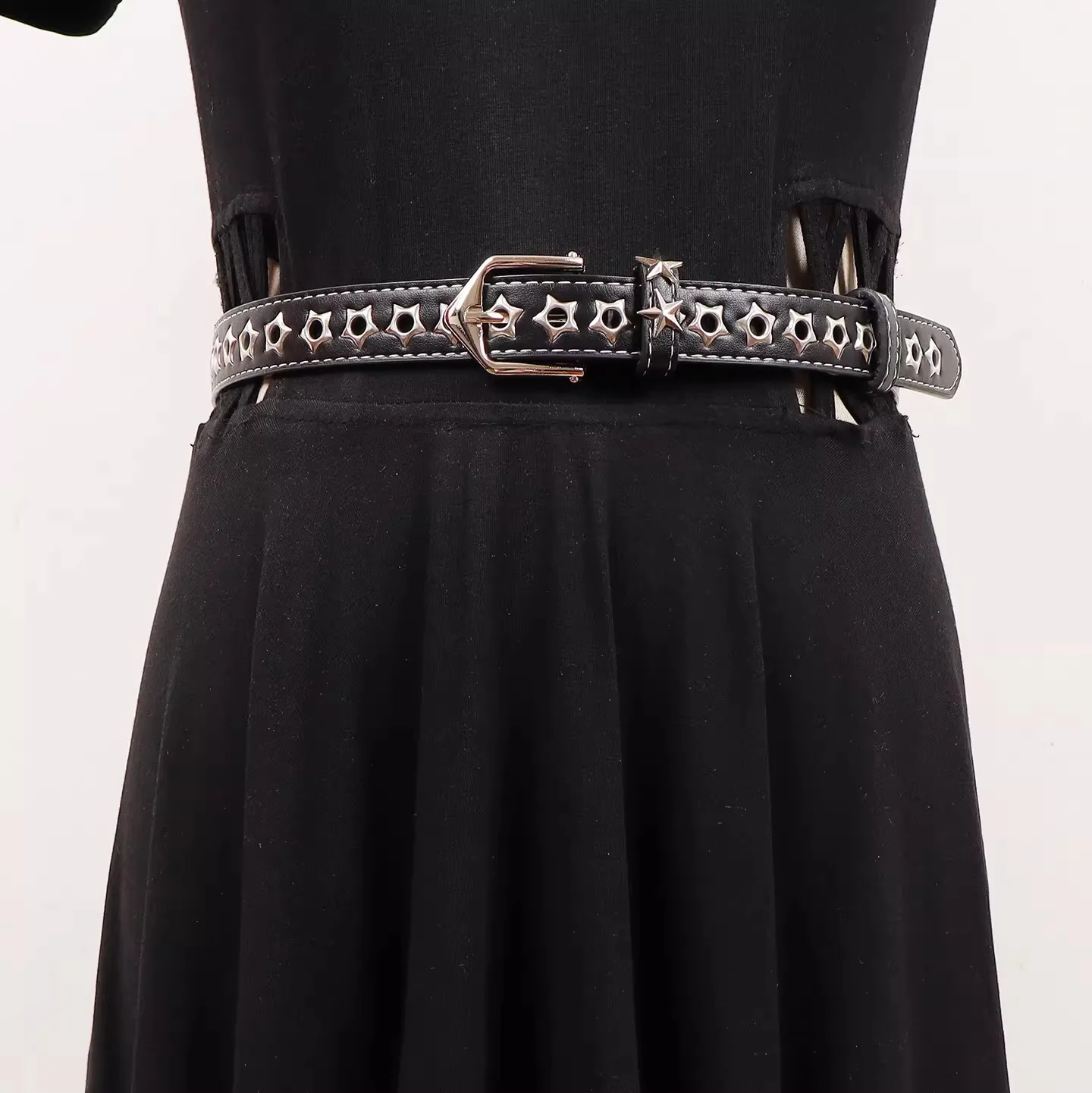 

Женский модный широкий пояс-корсет из искусственной кожи с заклепками, декоративный пояс для платья R418