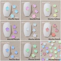 Neon Mocha 6mm Fat Starfish Shape Wholesale Flat bottom Nail Art rhinestones Self-Adhesive Glass Crystal 3D Nail Decoration