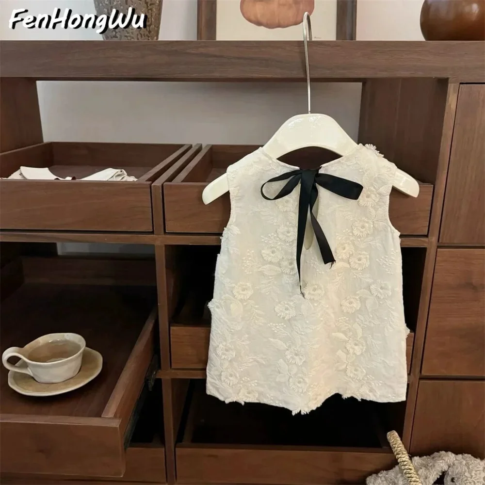 

Heavy Industry Baby Girl New Chinese Summer High-end Embroidered Vest Skirt Princess Skirt Fashion Casual