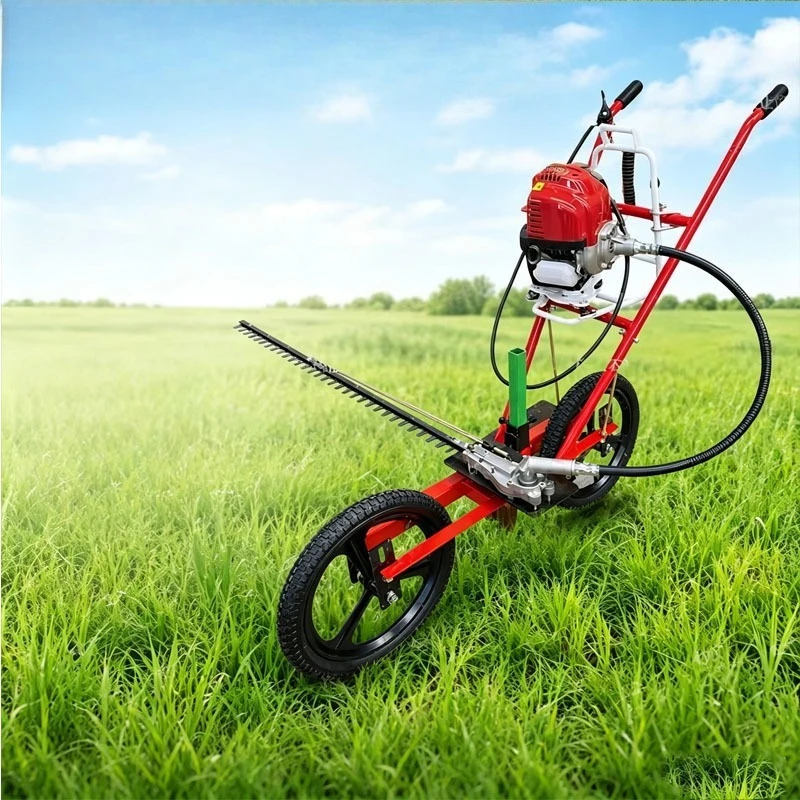 

Hillside Orchard Weeding Work Hand Push Grass Cutter, Flexible Shaft Flat Cutting Reaper Machine