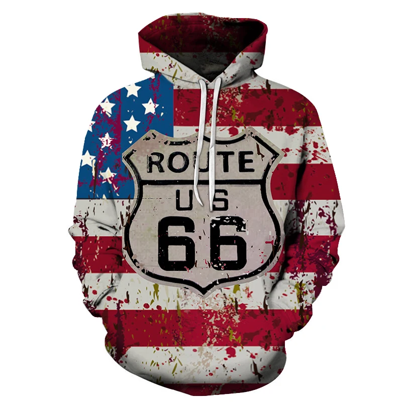 

66 Highway 3D Printed Hoodie Popular Hip Hop y2k Clothes Fashion Pullover Sleeve Men Street Women Throw Hoodie Sweatshirts