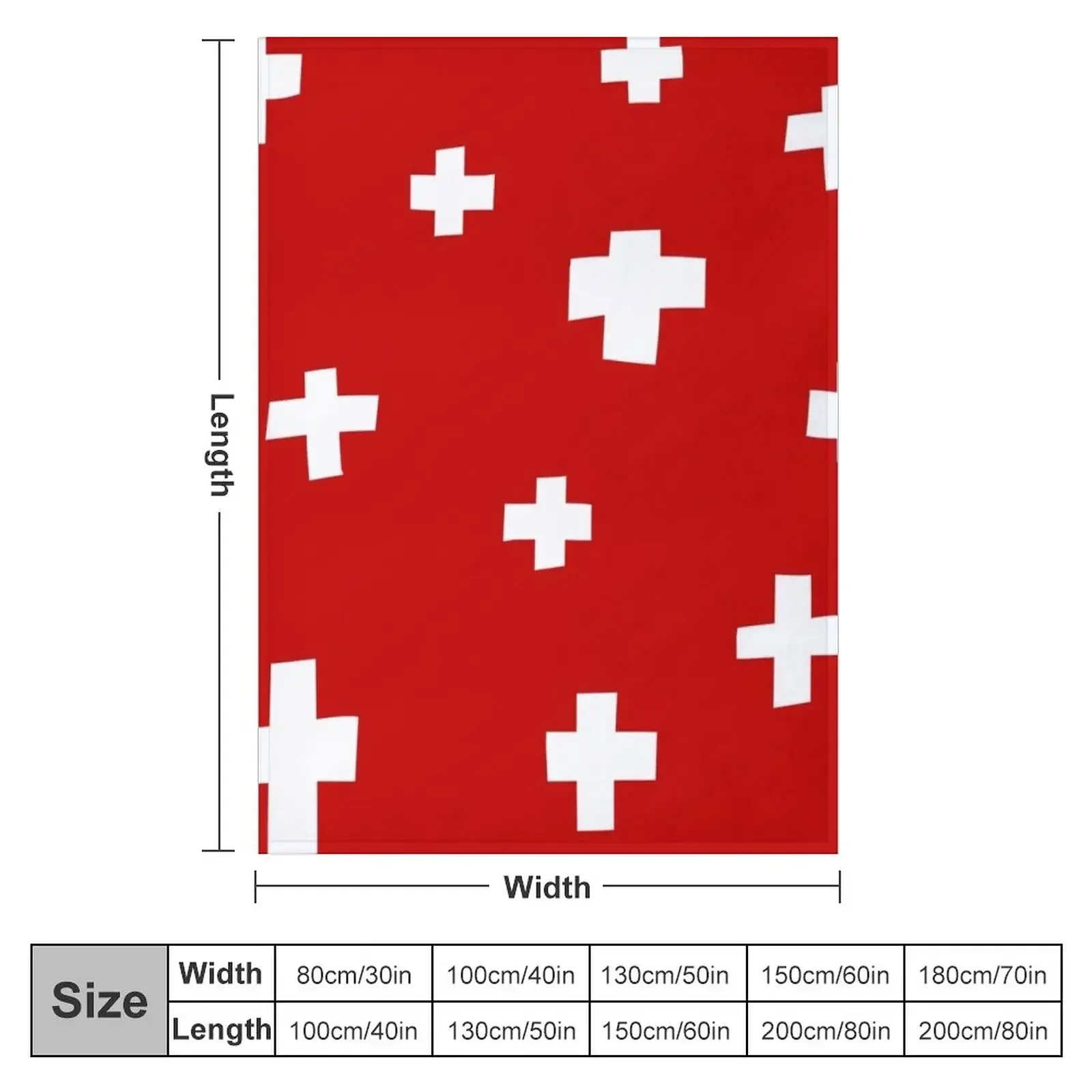 Swiss flag Throw Blanket christmas gifts Hair Blankets For Baby Blankets