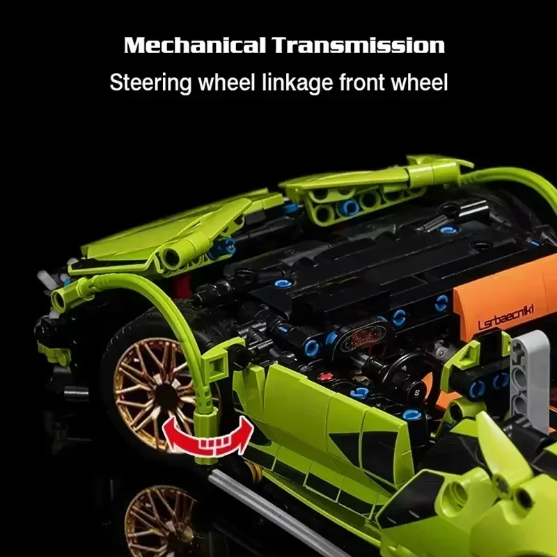 1280PCS Nuova velocità tecnica Race Car Building Blocks RC Cars Telecomando auto o statico opzionale motori elettrici kit modello auto
