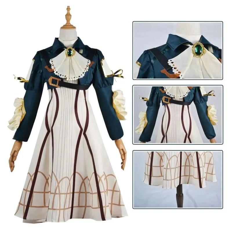 

Nene 2025 Anime Cosplay Costume Violet Evergarden Full Wig Gloves Dress Elegant Princess Maid Party Ball Hallo