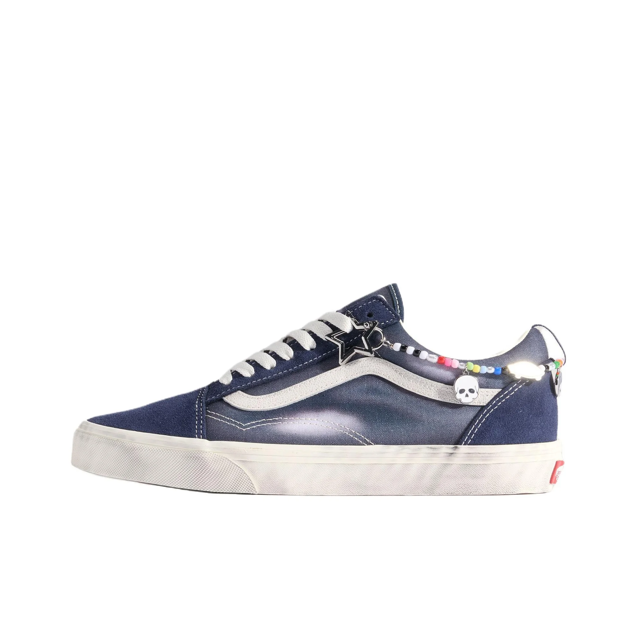 POIZON Vans Old Skool Canvas Sapatos confortáveis ​​para skate unissex azul
