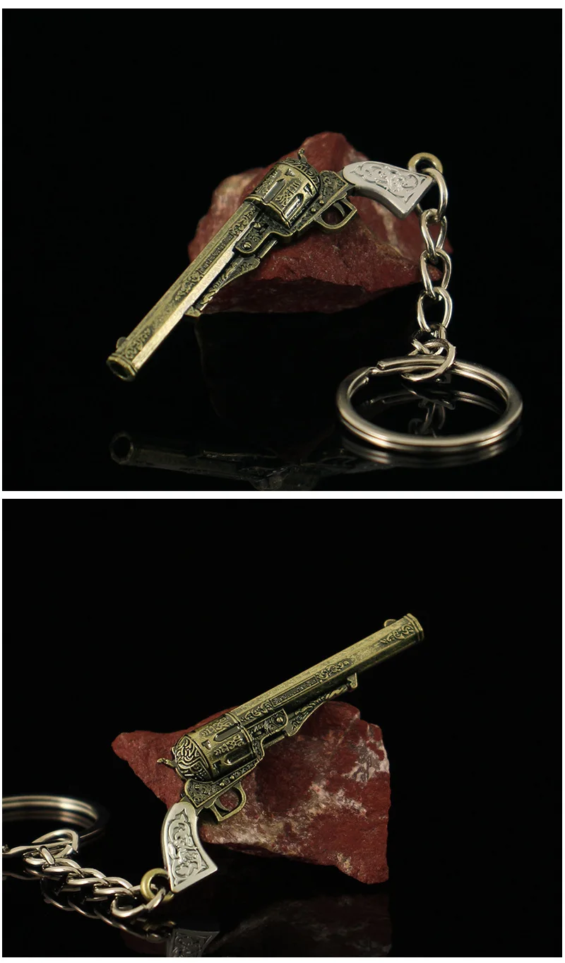 Resident Evil 8 Mini-Schrotflinte V61 Anhänger Cosplay AK M1897 SA110 USM AI M1851 Revolver Legierungsmodell Schlüsselanhänger Halloween Party Dekor – Detail 4
