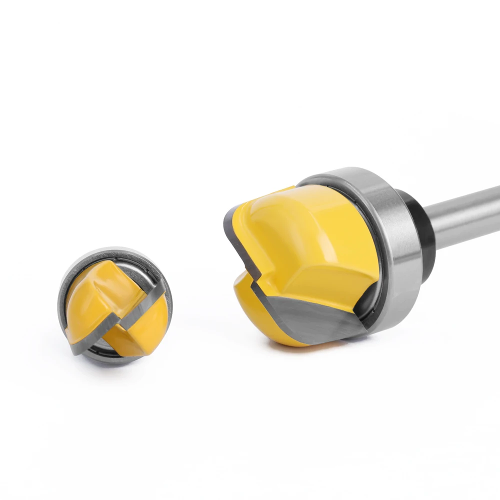 LAVIE 8mm Shank 1-1/8 3/4 Diameter Bowl Tray Router Bit Round Nose Milling Cutter With Bearing For Woodworking C08044FX