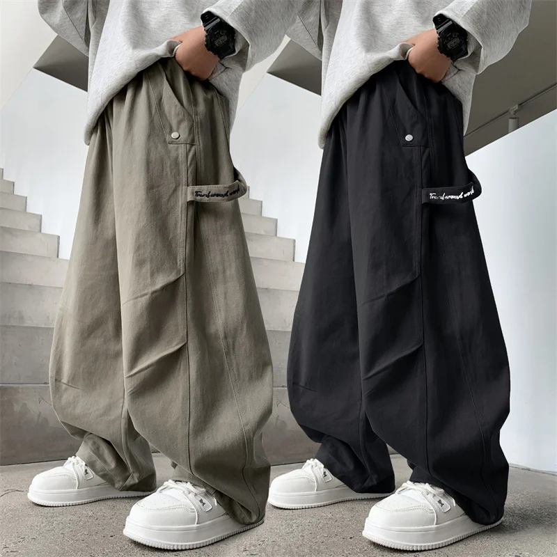 New Autumn Korean Boy's Casual Harem Pants Brief Style Loose Straight Trousers Kids Children Relaxed Fit Sports Sweatpants 5-14Y