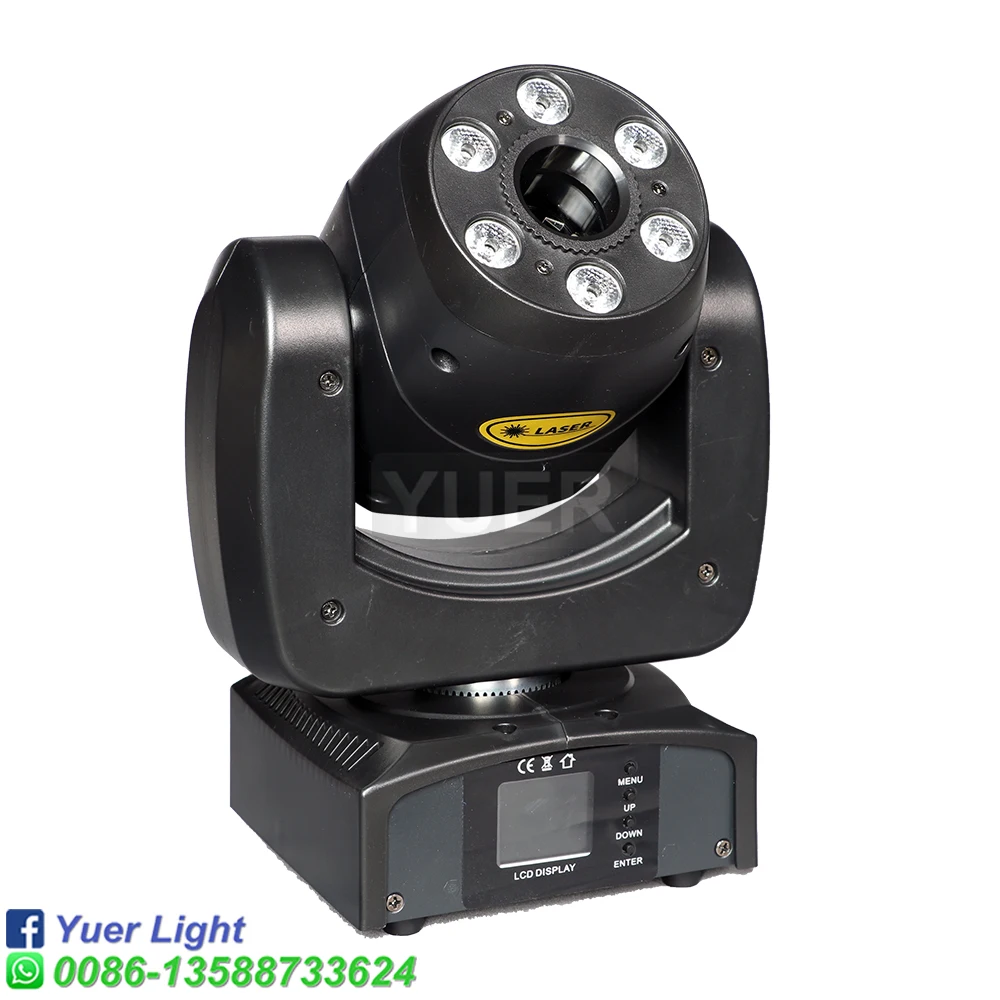 Imagem -02 - Yuer-led Rgb Moving Head Light Scanning Padrão Efeitos de Animação dj Bares Clubes Casamento Novo 1w 2w 3w 6x10w