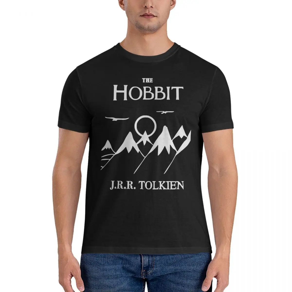 Hobbit LordOfTheRings Tshirt Men's 100%Cotton Clothing Print Round Neck Short Sleeve