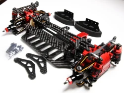 TT-01 CNC Aluminum Carbon Fiber Frame Chassis Upgrade Metal Components for 1:10 TT01 Tamiya 1/10 RC Car