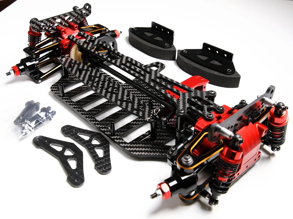 TT-01 CNC Aluminum Carbon Fiber Frame Chassis Upgrade Metal