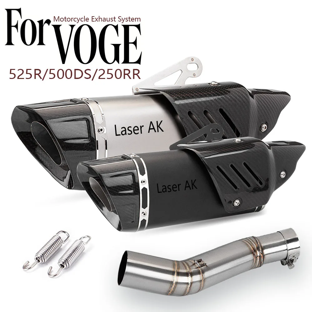 

Модифицированная выхлопная система, подходящая для VOGE 525R/500DS/250RR, выхлопная труба из углеродного волокна, глушитель трубы мотоцикла