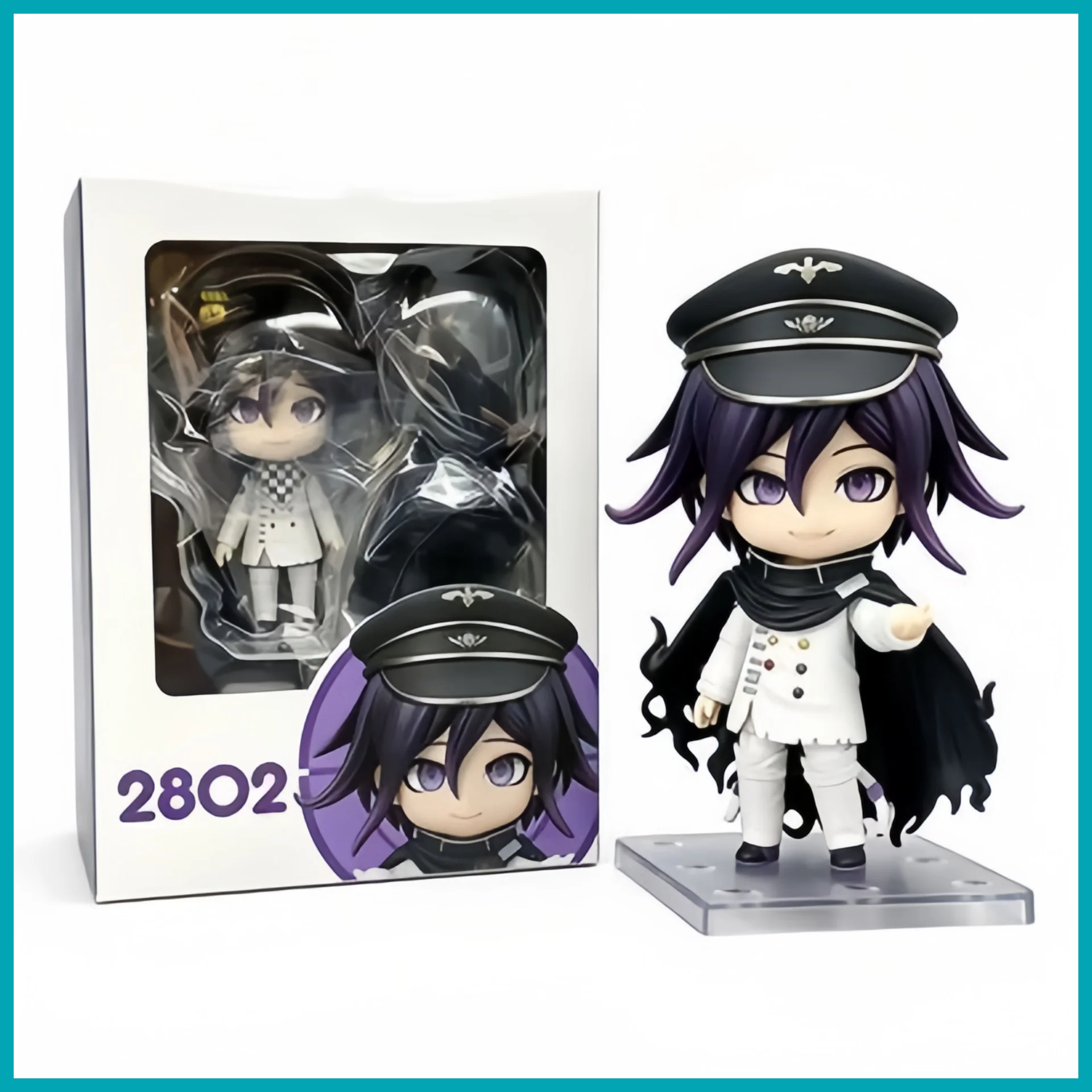 

10cm Danganronpa V3 Killing Harmon Kokichi Oma Movable Q version No.2802 Collectible Desktop ornament Christmas Gift Decoration