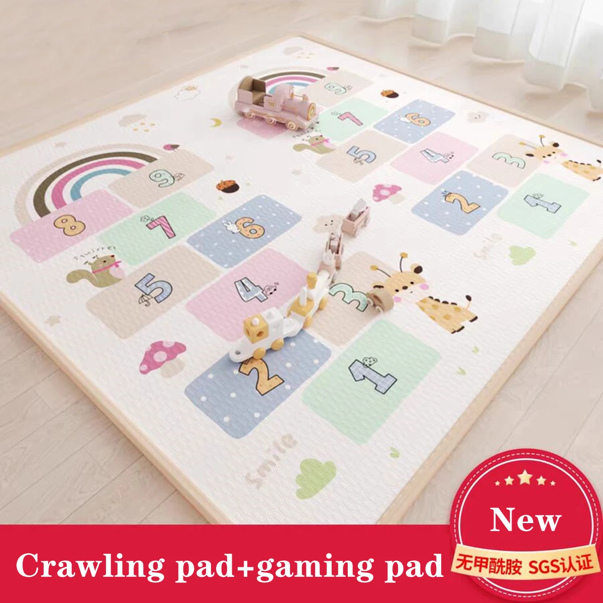 Activity Gym Kids Crawling Mats Cartoon Pattern Baby Play Mat Carpet Baby Game Carpet for Children Rug Floor Newborns Foam Toys
