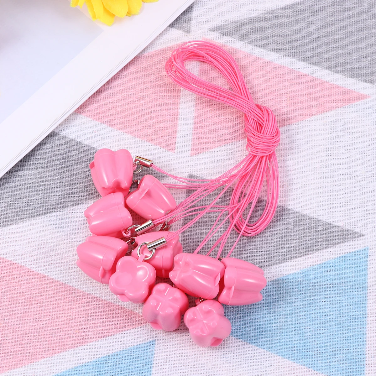 

10Pcs Baby Teeth Souvenir Box Smooth Design Baby Milk Tooth Organizer With Necklace Case Gift Orange