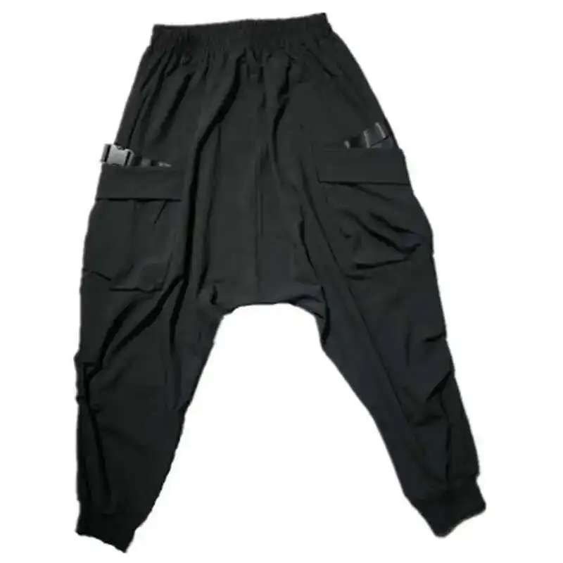 New Personality File Style Male Decoration Harun Fall Ribbon Hanging Original Dark Wind Loose Pants Fashion