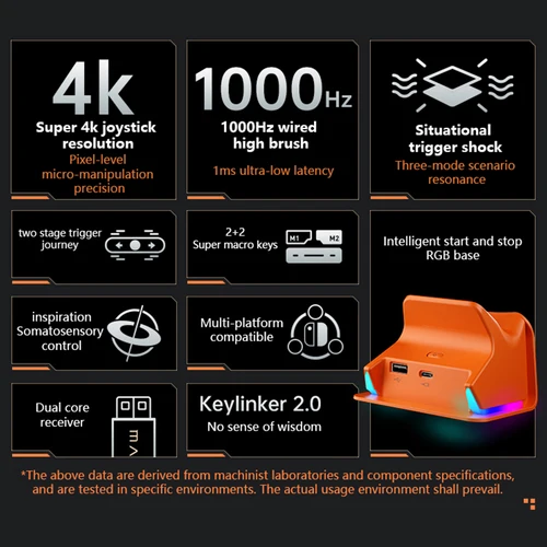 Imagen 2 del producto Nuevo controlador de mando óptico G5 Pro V2 Hot Swap JS20 TMR Joystick inalámbrico Bluetooth Body Trigger edición del 10 aniversario