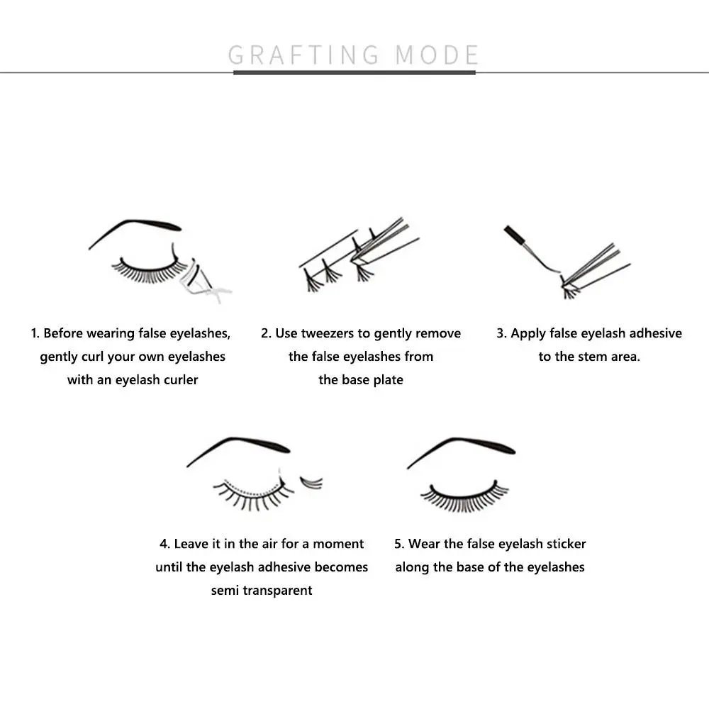 Reutilizável olho de gato fada lash clusters espetados molhado-olhar diy extensões de cílios c onda anime cílios