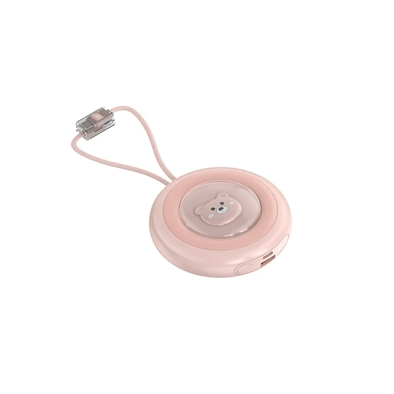 Mini Power Bank de 20000 mAh con cable integrado, diseño de mascota adorable con dibujos animados, carga rápida, cargador portátil, batería externa._voghion.com