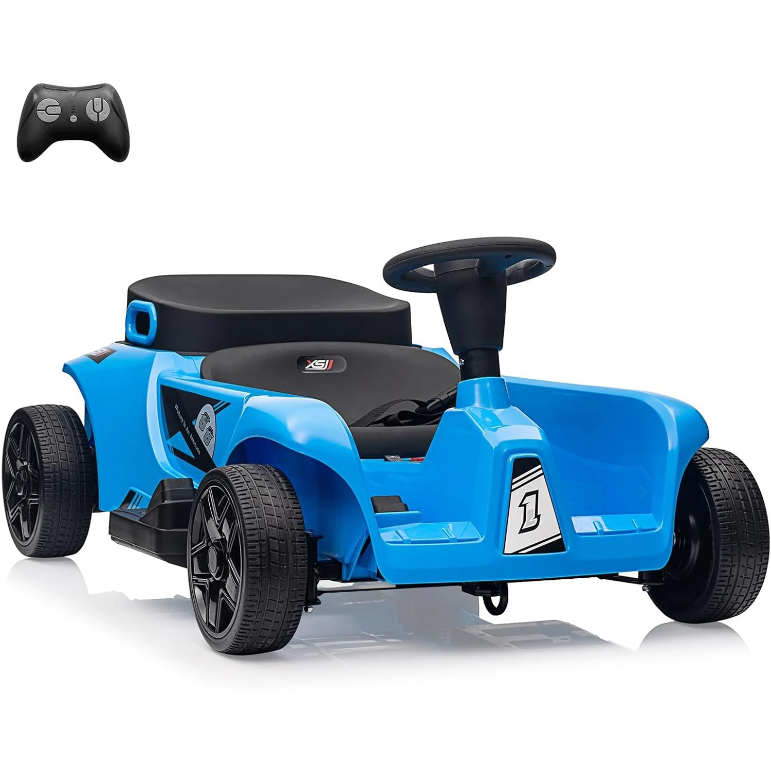 2人乗り子供用乗用玩具リモコン付き、2 * 7Ahバッテリー、2 * 120Wモーター、収納ボックス、音楽、最大積載量200ポンド（幼児向け）