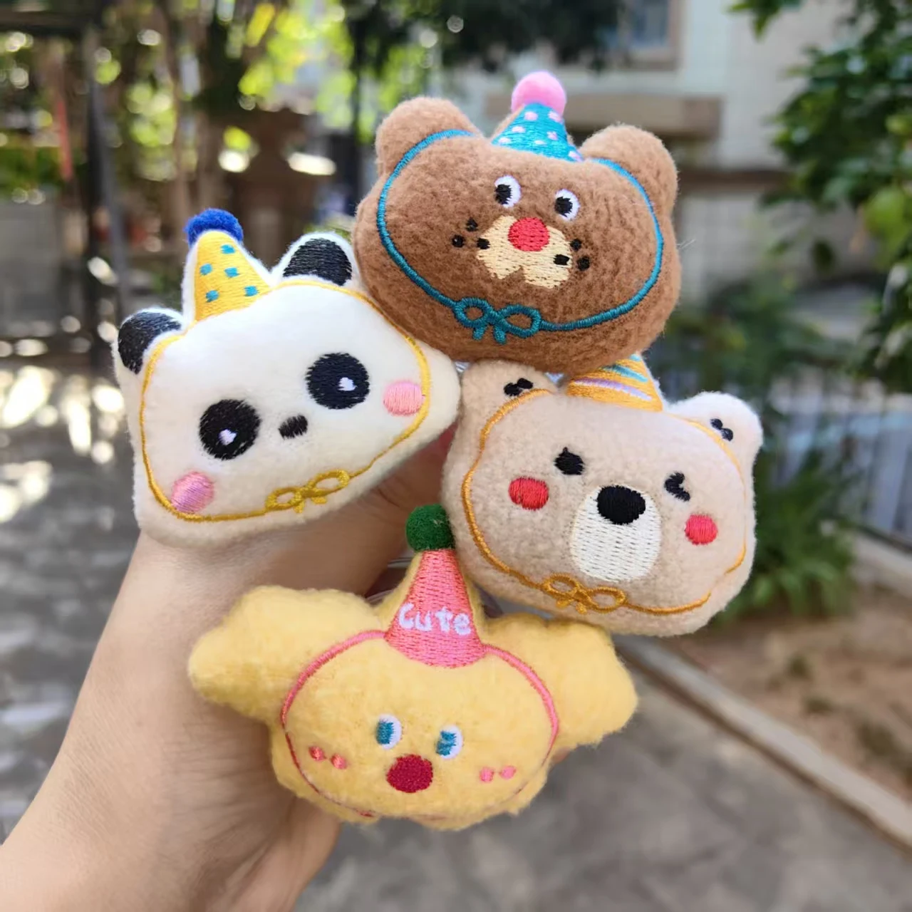 

Милый плюшевый медведь на день рождения, магнитный держатель, ручка Tok, универсальная ткань, панда, смарт-ток для Magsafe, iPhone, Samsung, розетка